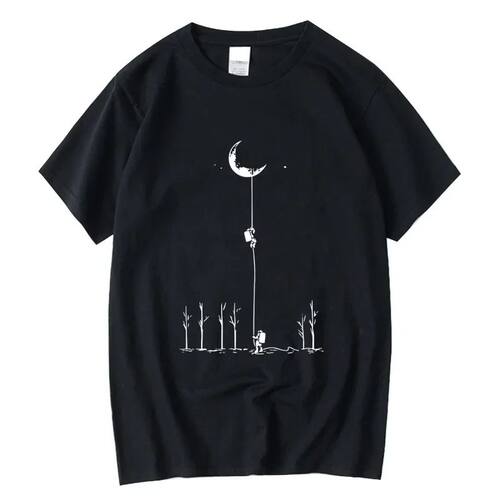Summer Casual Men's T-shirt Top Quality Cotton Blend Cool Fu
