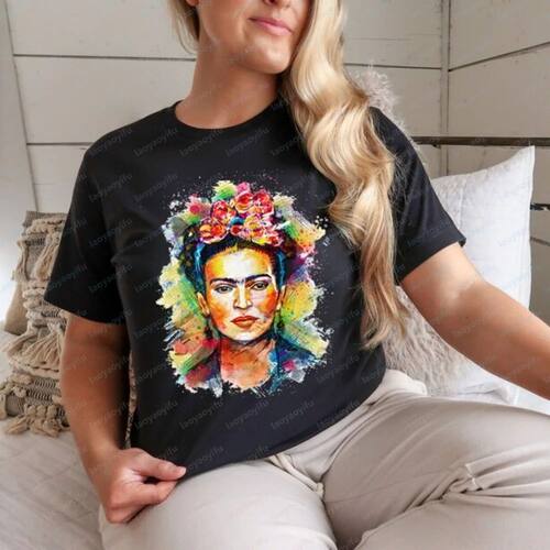 Frida Kahlo T-Shirt Casual Mexican Painter Art Graphic Tee