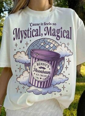 Moonbeam Ice Cream America Printed T-shirt Tops Magical Tour