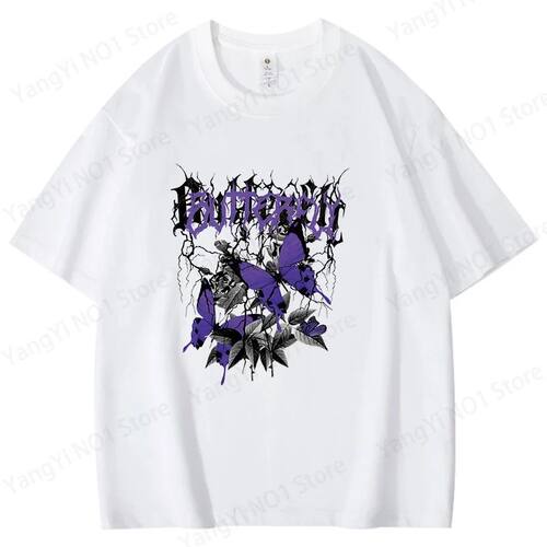 Purple Butterfly Graphic T Shirt Men's  Fashion T-shirts Sho