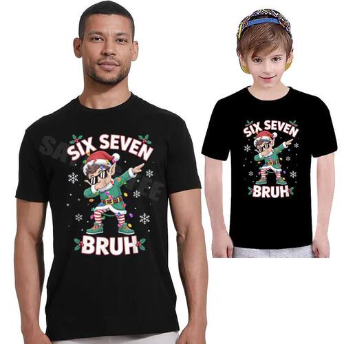 Dabbing Elf Six Seven Bruh Christmas 67 Meme Xmas Boys Fashi