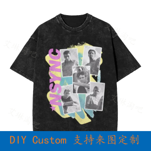 Womens Photo Collage Nsync Vintage Oversized T-Shirt 4SBI