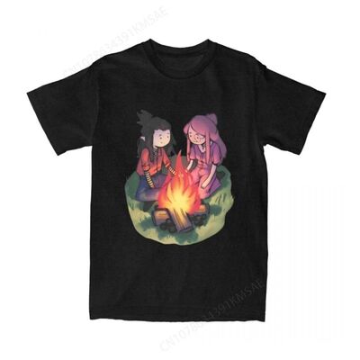 Marceline And Princess Bubblegum Sitting The Campfire T Shir