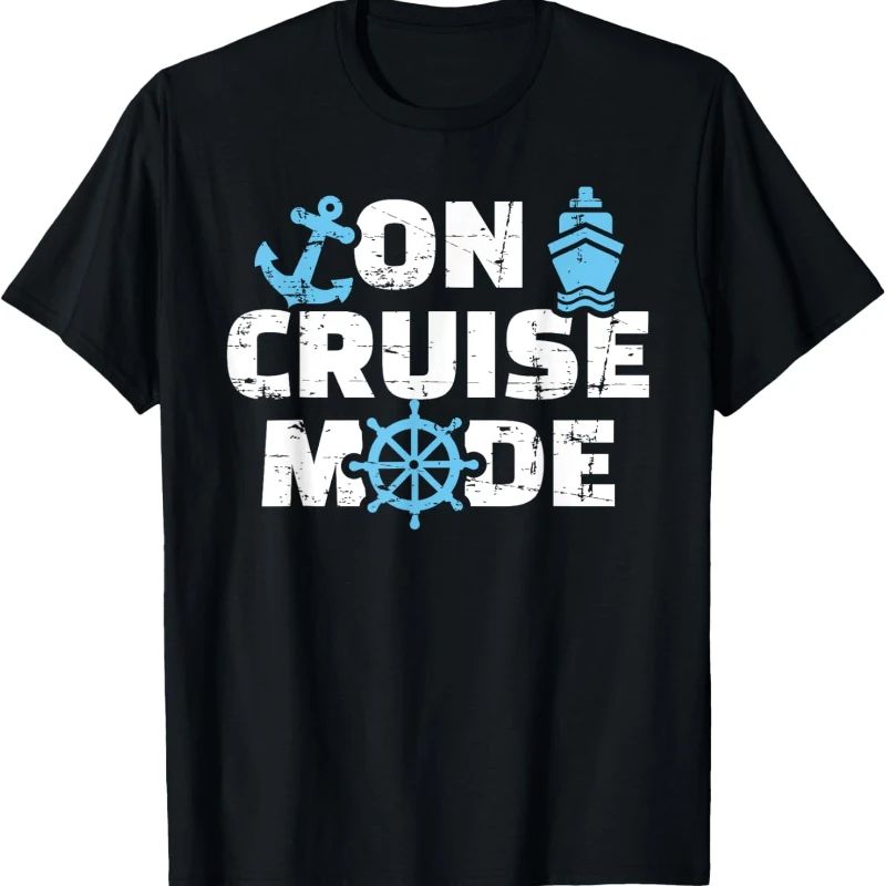On Cruise Mode Letters Graphic T-Shirt High Quality Cotton C图片