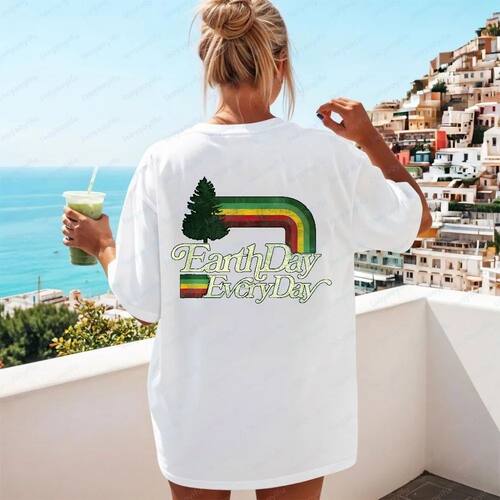 Cute Earth Day Everyday Retro Vintage T-Shirt  Y2k Top Graph