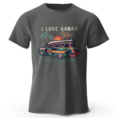 Hawaiian Holiday Printed Unisex Men Women T-Shirt Tees Tops