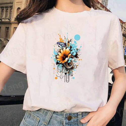 Graffiti Splattered Sunflower Butterfly Creative Pattern Boy