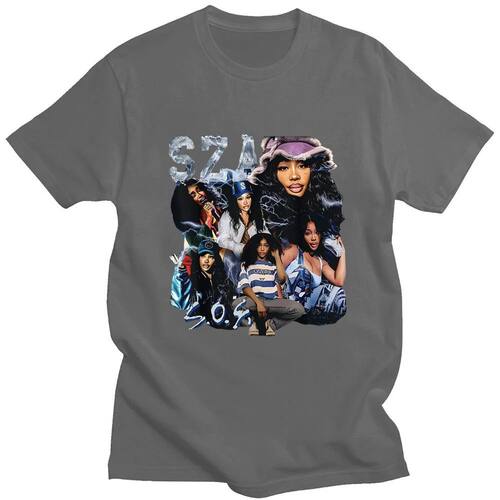 SZA SOS Music Album Graphic Print Tshirt Men Women Vintage O