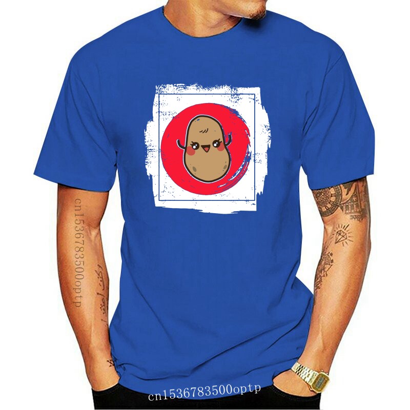 new vintage japanese kawaii potato cute anime gift black t