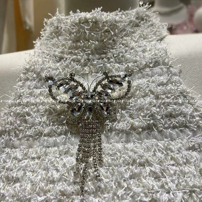 秋冬新款别致珠片弹力修身拼接羽毛装饰小个子抹胸连衣裙配胸针潮,女装/女士精品,背心吊带,淘宝优惠券,粉丝福利购,淘宝优惠卷