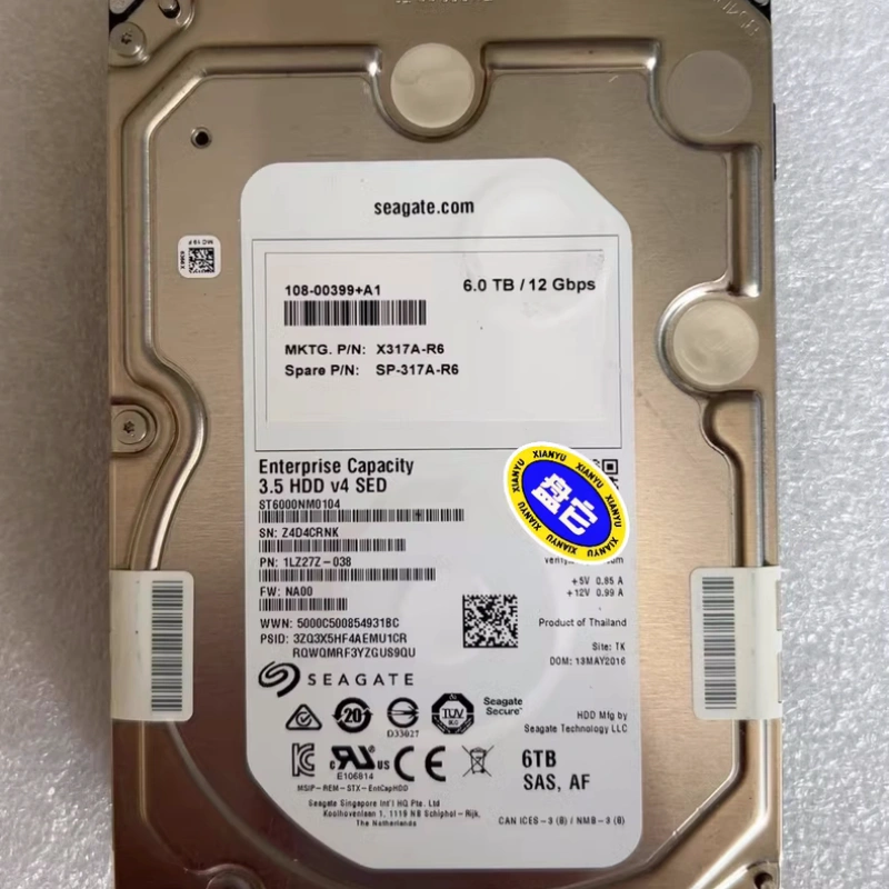 NetApp DS4243 DS4246 存储硬盘 X317A-R6 6TB 7.2K RPM SAS 12Gb