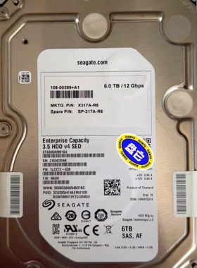 NetApp DS4243 DS4246 存储硬盘 X317A-R6 6TB 7.2K RPM SAS 12Gb