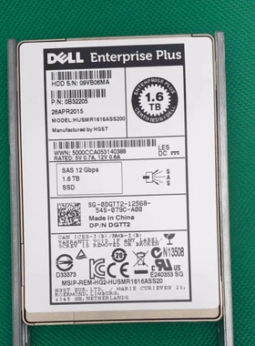 DELL SC220 SCV3020 SC4020 SC5020 0DGTT2 1.6TB 1.6T SSD 硬盘