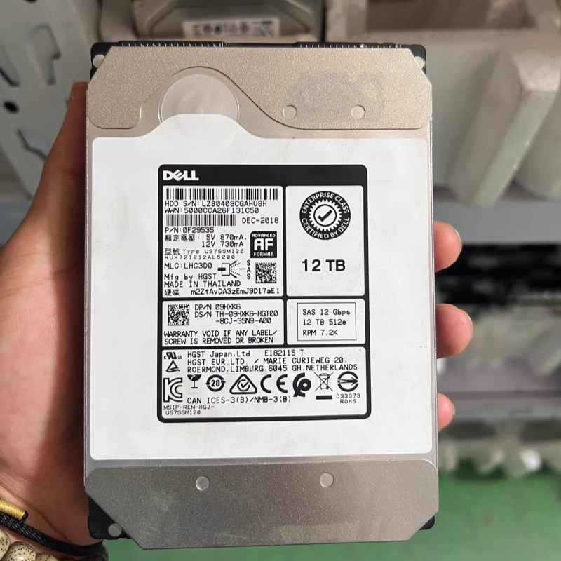 DELL 12TB硬盘SAS 3.5 HUH721212AL5200 9HXK6 MD3800 ME4012用