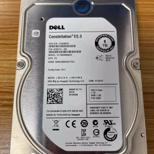 0FNW88 服务器硬盘 DELL ST1000NM0023 7.2K 戴尔 3.5 原装 SAS