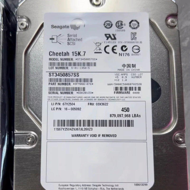联想Think服务器 3.5寸 450G SAS 15K 硬盘 FRU:03X3622 ,67Y2504