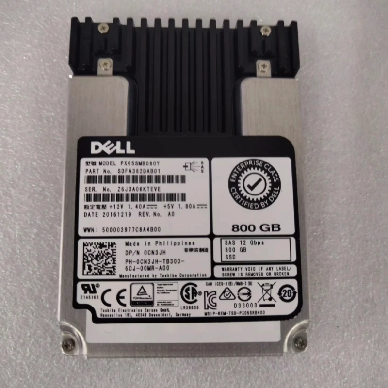 DELL全新 R740 R750 固态硬盘 0CN3JH PX05SMB080Y 800G SAS SSD
