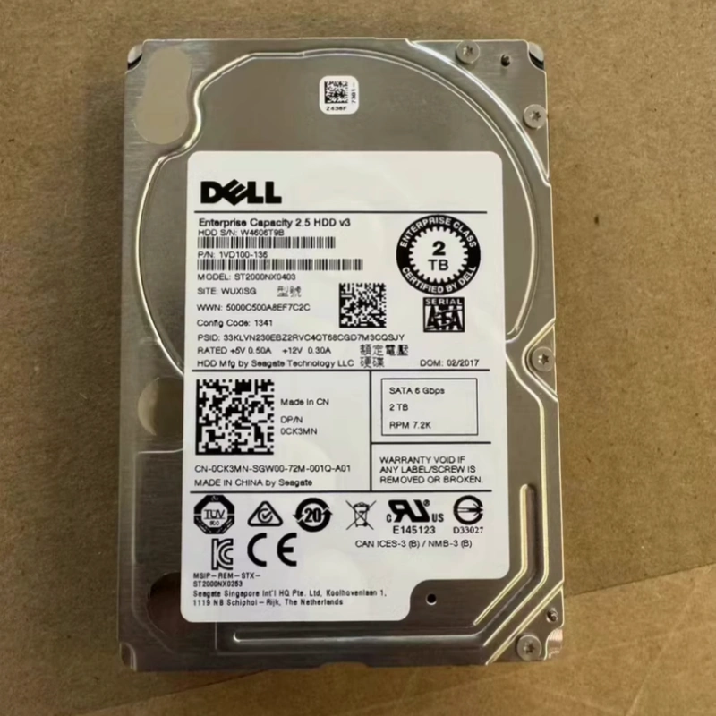 DELL/戴尔 ST2000NX0403 服务器硬盘 2TB 2T SATA 2.5寸 7.2K 6GB