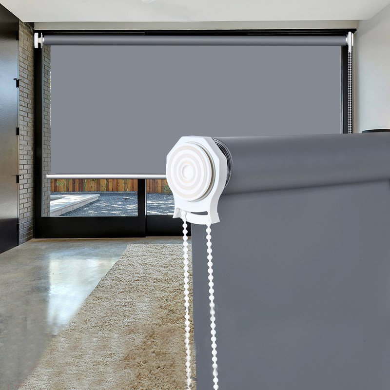 双皇冠特价窗帘拉珠式成品卷帘防水防尘隔热单色反面涂银/全遮光