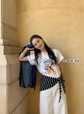 奈芙 十三行2026春季新款内搭短袖T恤休闲百搭韩版印花上衣261015