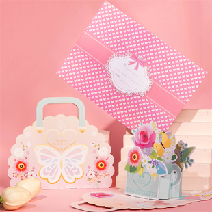 教师节礼物手工diy手提袋花束贺卡制作材料幼儿园送老师节日卡片