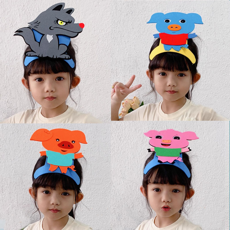 三只小猪舞台剧道具儿童卡通动物