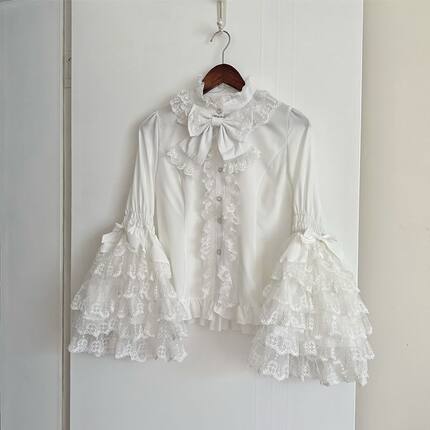Lolita内搭洋装甜美可爱蕾丝doll洛丽塔姬袖衬衫长袖jsk衬衫上衣