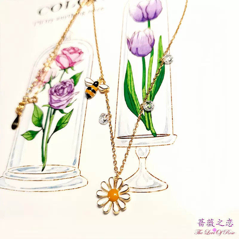 蔷薇之恋925纯银小众轻奢花朵