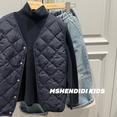 【精致小菱格】90白鸭绒羽绒马甲轻薄款 推荐叠穿刚刚好百搭儿童