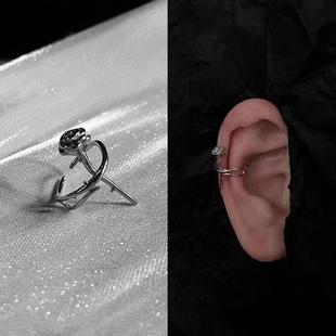 新款荆棘玫瑰ins小众设计简约高级感耳骨夹冷淡风潮流无耳洞耳夹