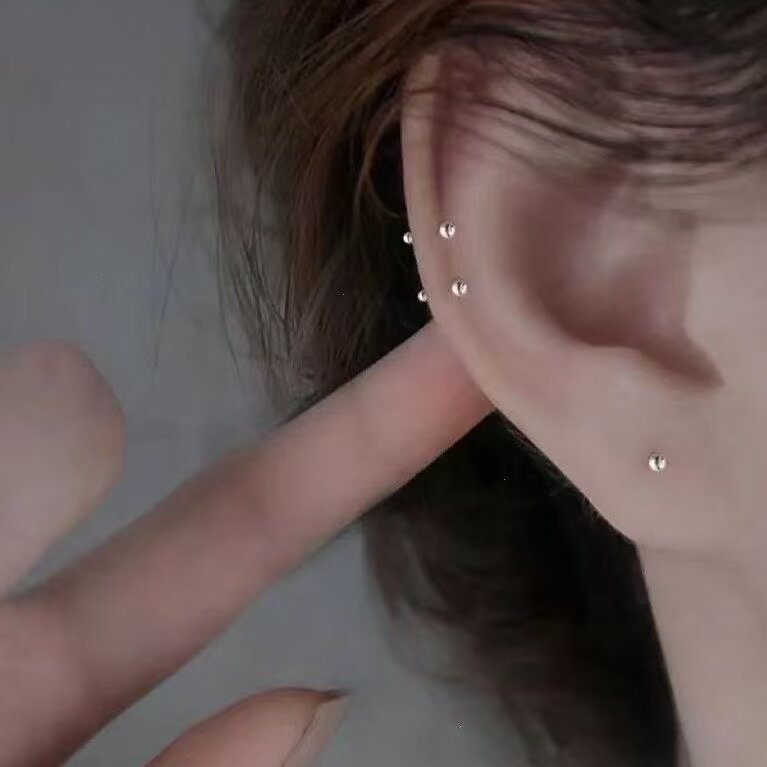 迷你养耳棒女无需耳堵双头简约睡觉耳针小巧学生耳钉耳洞百搭饰品