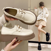 英伦风小皮鞋 jk玛丽珍单鞋 女2025新款 秋增高厚底松糕不累脚乐福鞋