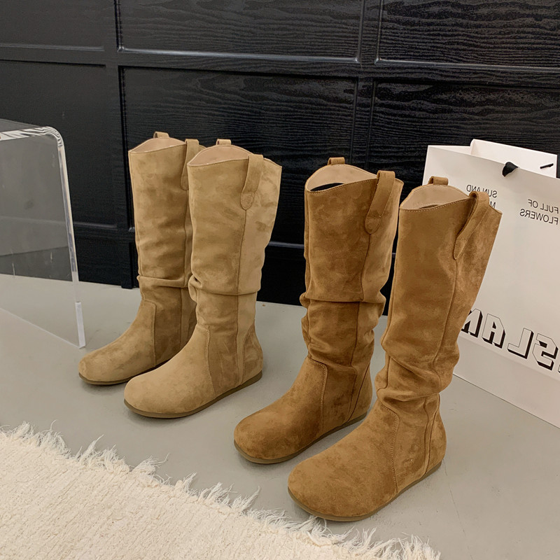 靴子长筒靴女2025超火巨好看美拉德瘦瘦靴秋冬加绒棉靴高筒骑士靴