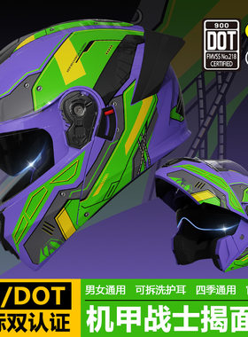永恒3C/DOT蓝牙揭面摩托车头盔