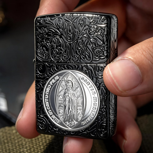 Zippo黑银康斯坦丁个性男士送礼