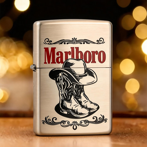Zippo1937万宝路靴子牛仔男送礼