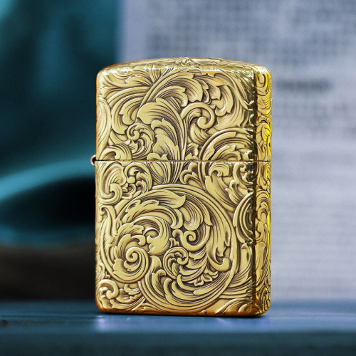 zippo五面唐草煤油打火机男送礼
