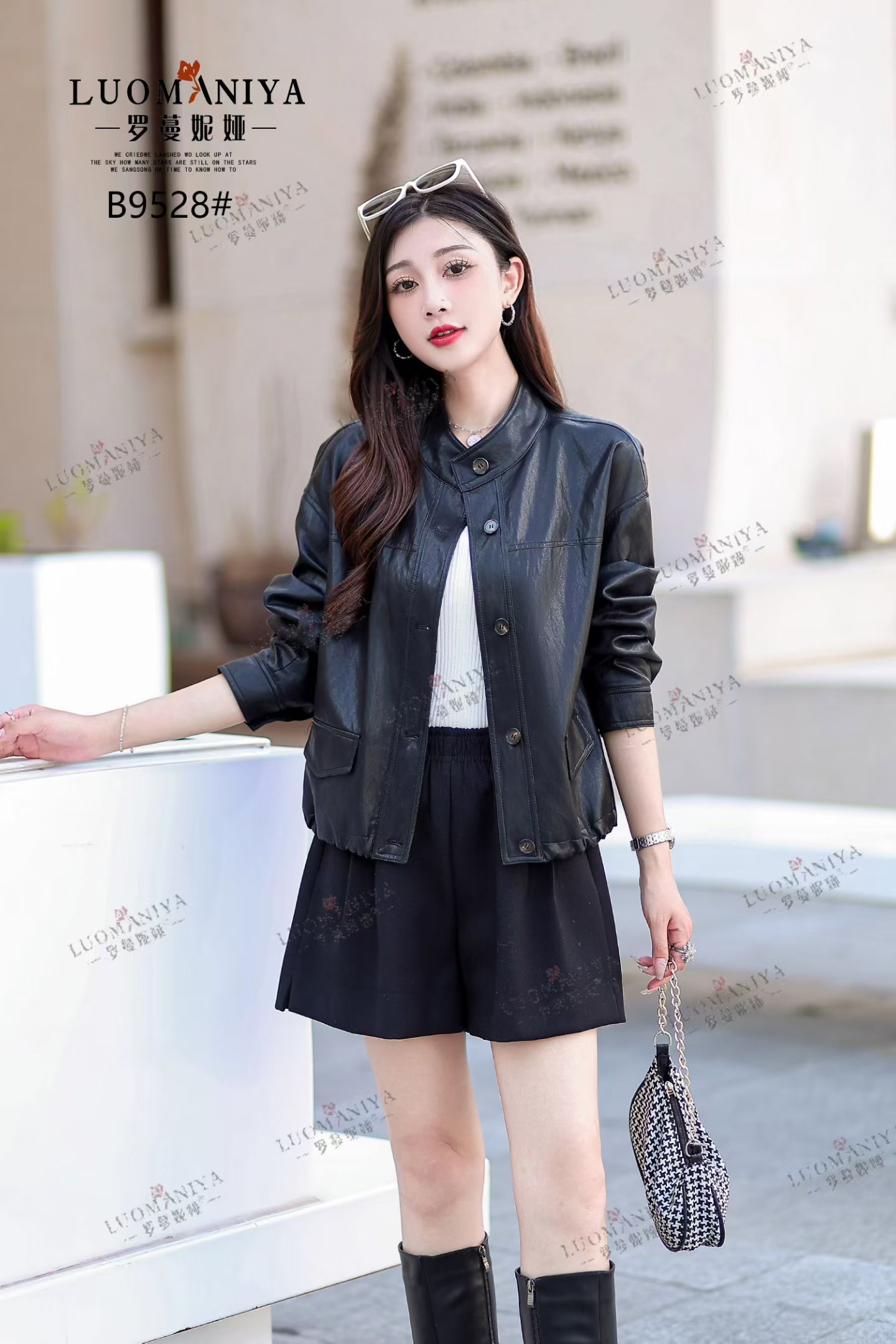 0122stepll 2025新款休闲皮衣外套女短款单排扣休闲百搭皮夹克