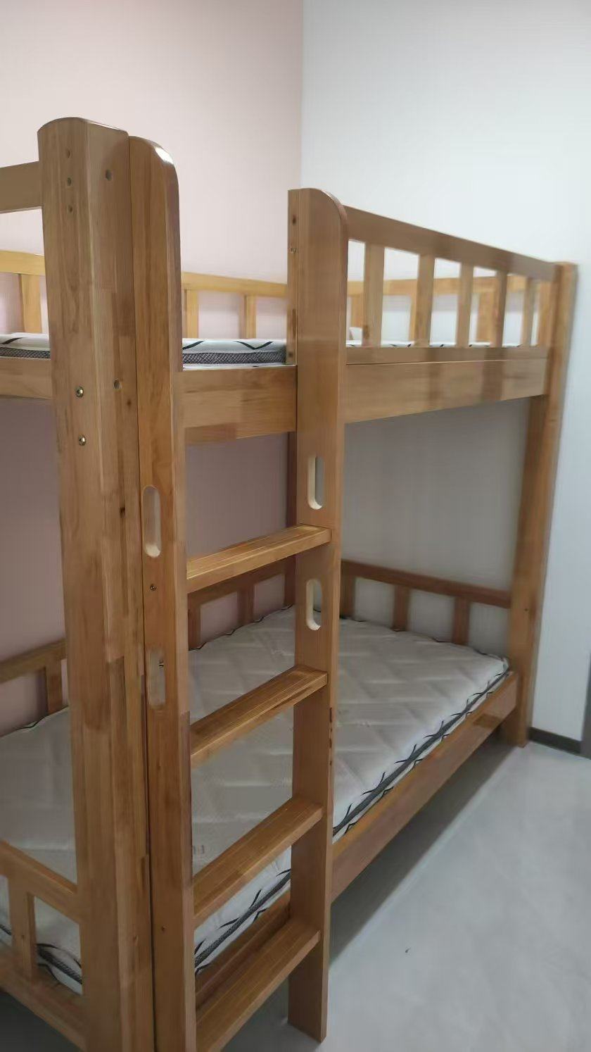实木上下床木制宿舍上下铺组合床高低床两层成人家用双层床工程