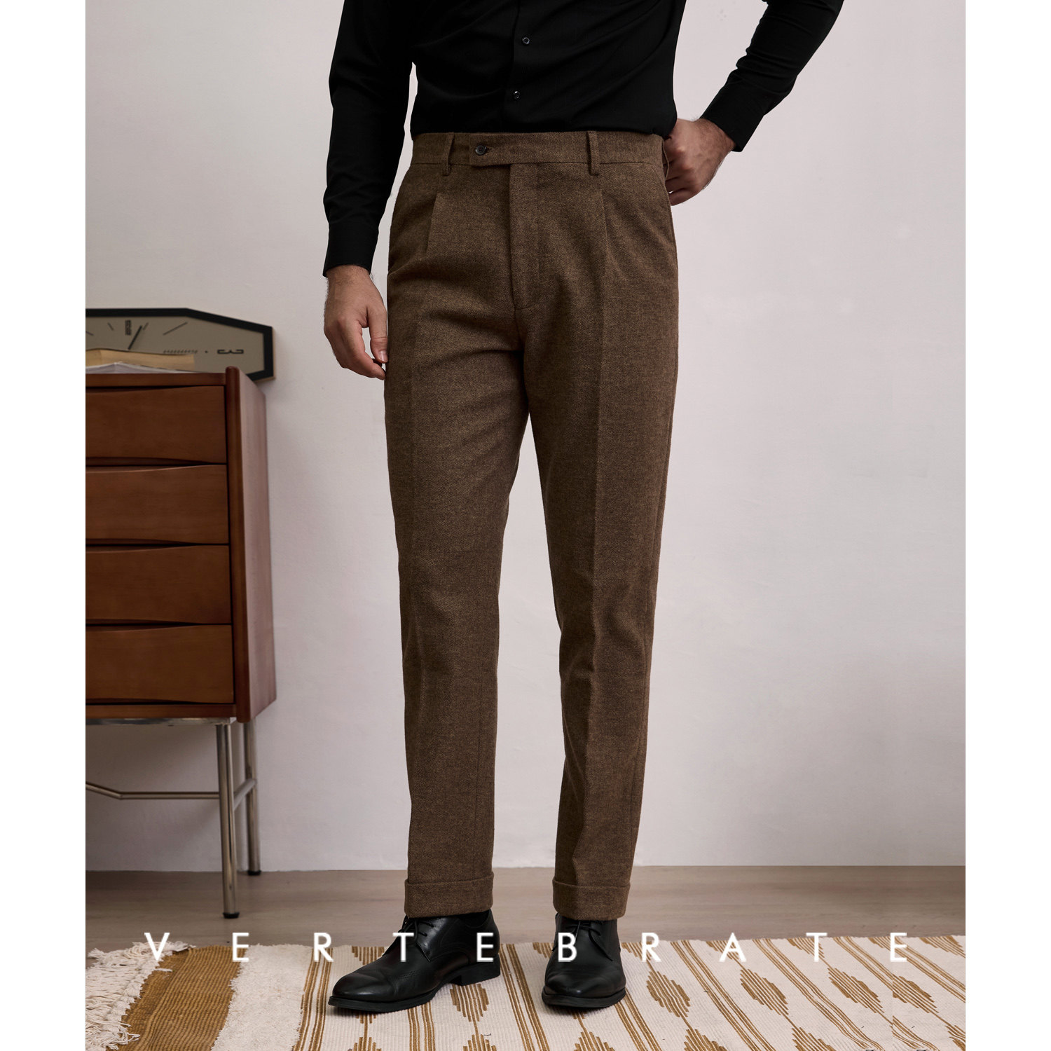 脊椎动物男装秋冬厚面料卷边长裤复古羊毛呢料西装自选单品英伦风,男装,西裤,淘宝优惠券,粉丝福利购,淘宝优惠卷