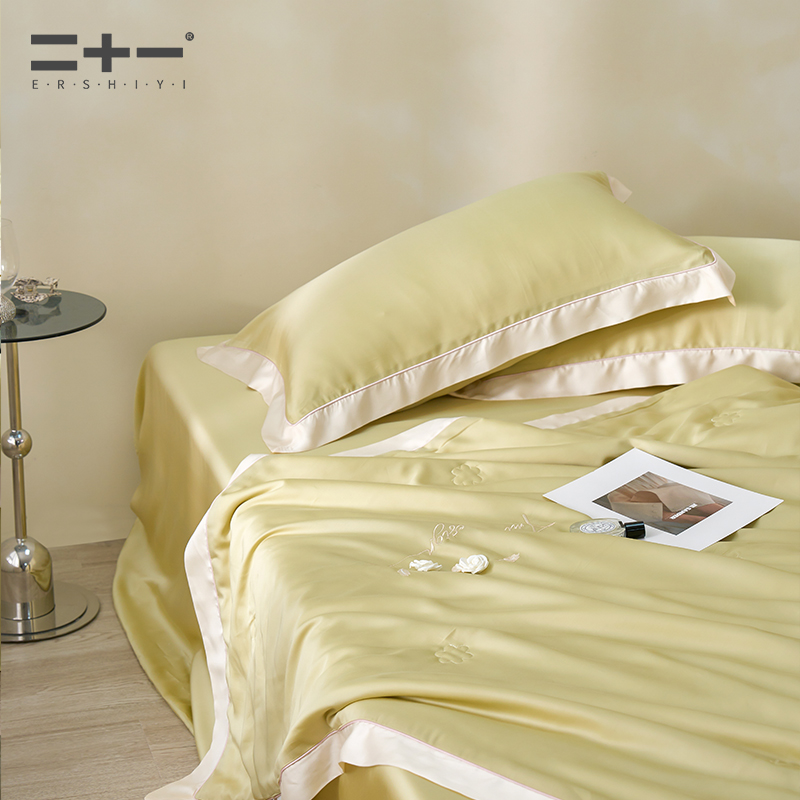 高档轻奢立体花60支天丝夏凉被三件套空调被可机洗薄被子夏季枕套高性价比高么？