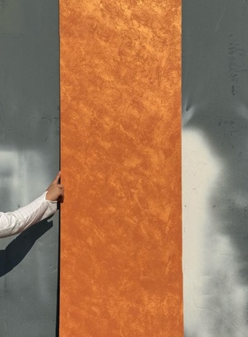 可弯曲定制天然石粉夕染橙色鎏金板餐厅服装店门头饰面板装饰防潮