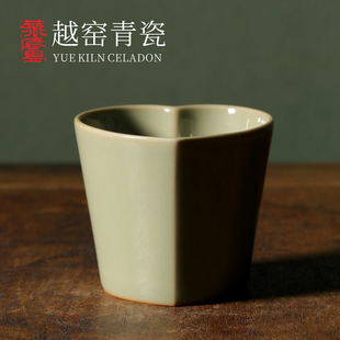 燕庐越窑青瓷怦怦杯主人杯秘色瓷中式单杯礼盒装