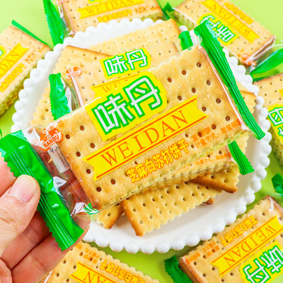 味丹芝麻白苏打饼干大份量5斤装