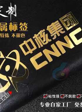 加急发货金属标签个性化金属字设备金属LOGO分离贴转印贴婚礼烫金