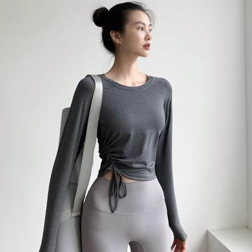 瑜珈上衣薄款健身服训练跑步运动