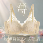 六月玫瑰 提拉防垂女士内衣收副乳文胸罩 薄款 大胸显小 洞洞杯