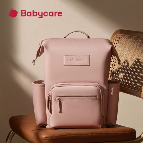 babycare妈咪包大容量PU材质时尚奶爸包妈妈出行遛娃轻便双肩背包