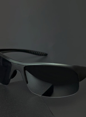 2023偏光太阳镜男女款户外跑步防风沙自行车骑行黑色眼镜工厂