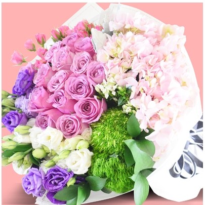 东莞厚街镇广场赤岭公园汇景城鲜花店母亲节配送玫瑰生日蛋糕花束